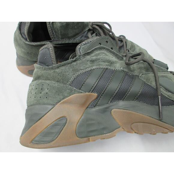 Men\'s Size 13.5 Adidas Originals Streetball Olive Green Suede Shoes EF6989 main image 5